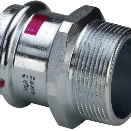 Viega Persovergangsstuk staal 54mm x 2" M verwarming Viega Prestabo 1111 588663