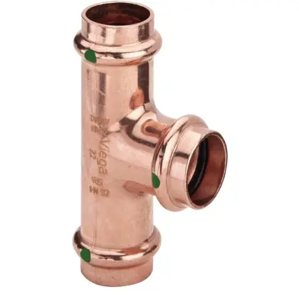 Viega Persverloop-T koper 54x42x54mm FFF (drink)water Viega Profipress Koper 2418 292072