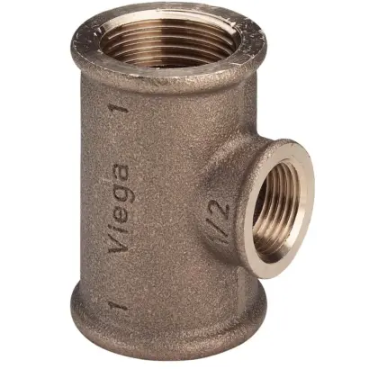 Viega T-stuk brons 1 1/4 viega model 3130 264284