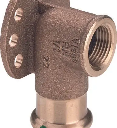 Viega Muurplaat Viega Profipress Koper brons haaks 2225.5 107345