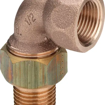 Viega Knieschroefkoppeling 1/2 brons / blank viega model 3098 145804