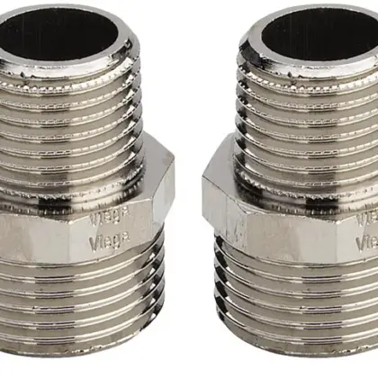 Viega Draadverloopnippel messing 3/4" x 1/2" MM Viega Profipress Koper 1022.6 153687