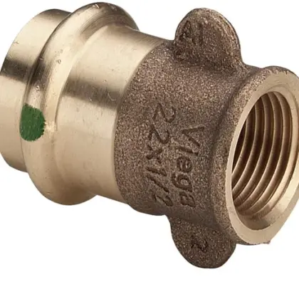 Viega Persovergangsstuk brons 18mm x 1/2" F (drink)water Viega Profipress Koper 2212.3 298913