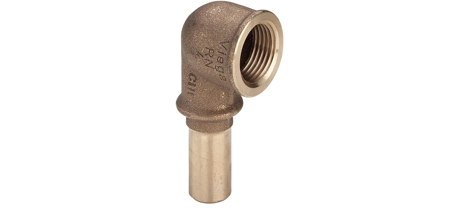 Viega Brons Pers knie 90 1/2 F X 15 M WATER Viega Profipress 2214.3 308001
