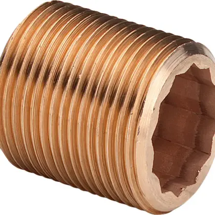 Viega Lange draadnippel brons 3/4"x 100mm Viega 3535 319311