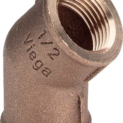 Viega Knie 45gr brons 1/2 FF viega model 3120 320690