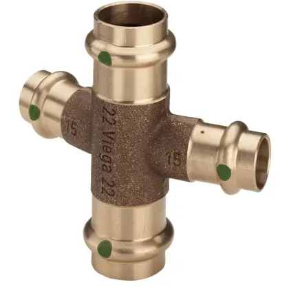 Viega Kruisstuk Viega Profipress Koper brons 24 gr. 15mm (drink)water 325978