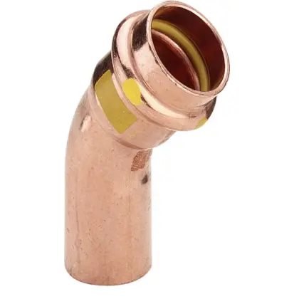 Viega Persinsteekbocht koper 18mm MF 45° gas Viega Profipress G Koper 2626.1 345686