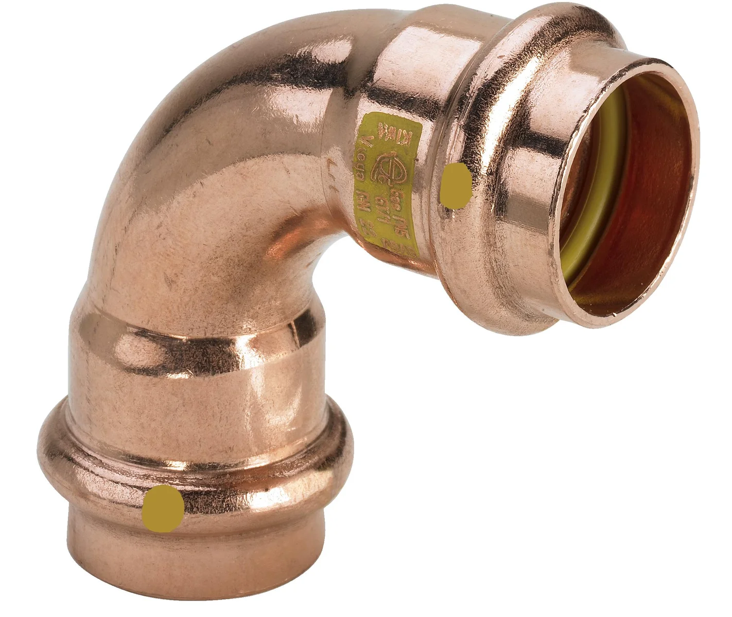 Viega Persbocht koper 12mm FF 90° gas Viega Profipress G Koper 2616 346850