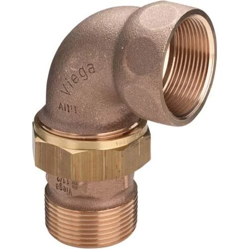 Viega Draad-3-delige kniekoppeling MF brons 1/2" Viega 348663