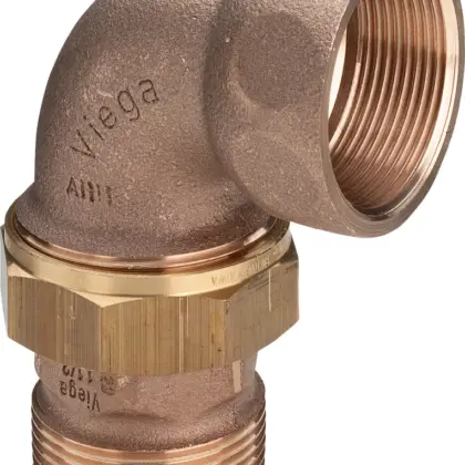 Viega Draad-3-delige kniekoppeling MF brons 3/4" Viega 3088 348670