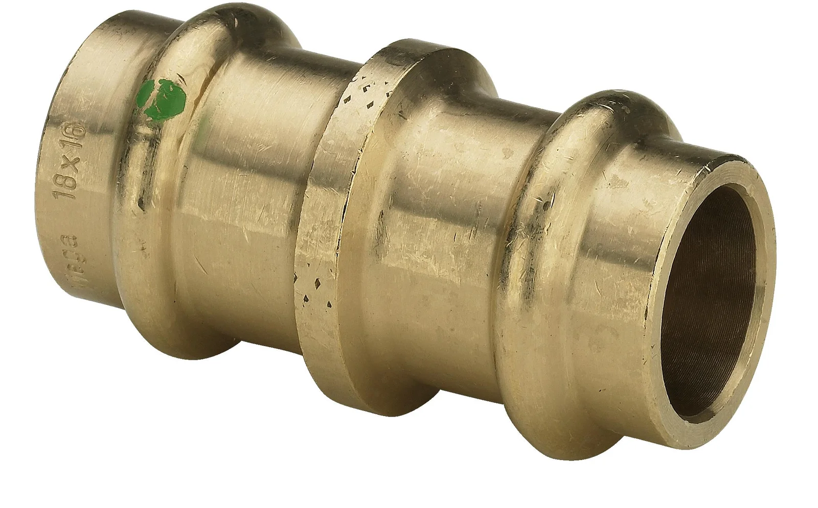 Viega Persverloopmof brons 15x14mm FF (drink)water Viega Sanpress 2215.2NC 363420