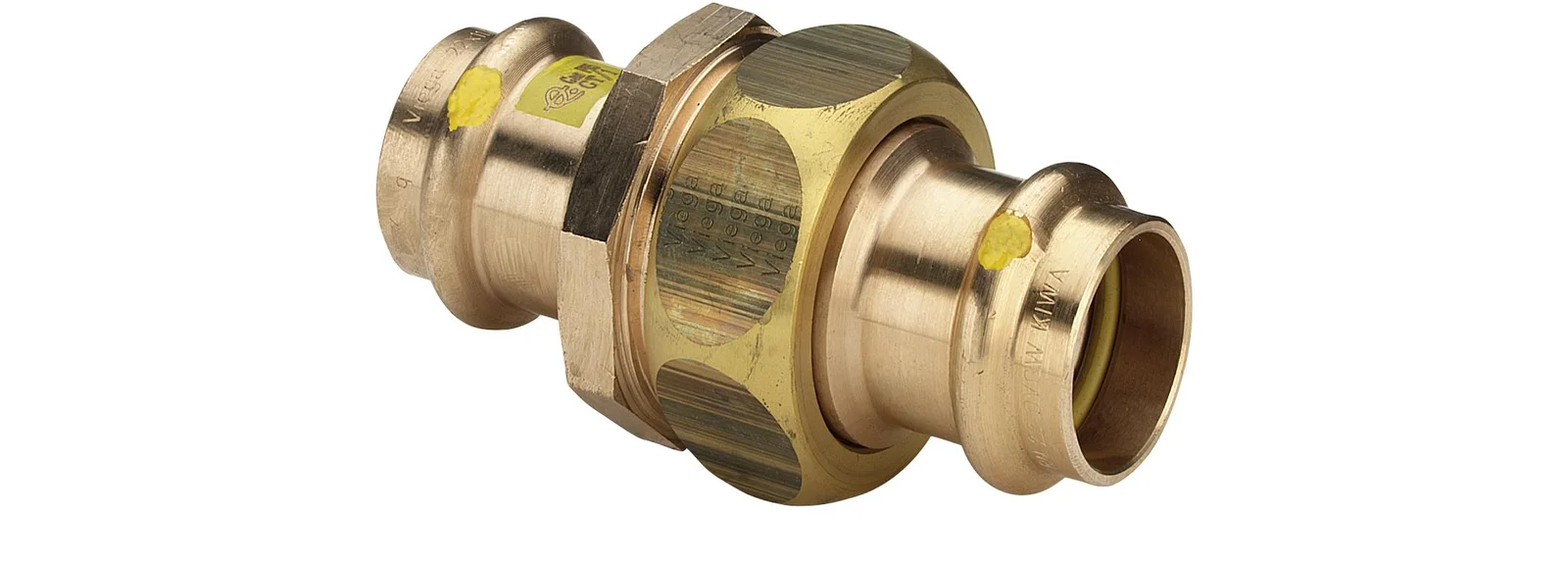 Viega Pers-3-delige koppeling brons 18 x 18 pers gas Viega Profipress G Koper 2650 379261
