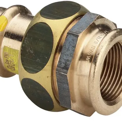 Viega Pers-3-delige koppeling brons 42 x 6/4" F gas Viega Profipress G Koper 2652 379377