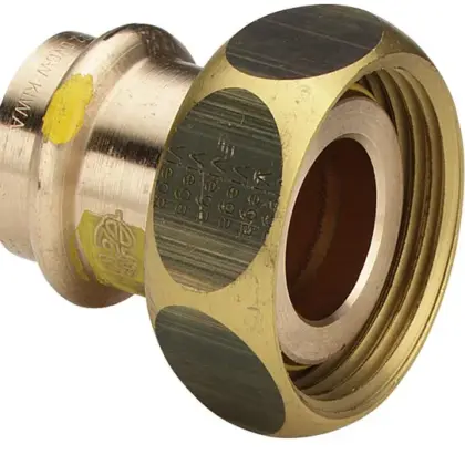 Viega Persaansluitkoppeling brons 22mm x 1.3/8" FF gas Viega Profipress G Koper 2661 408237