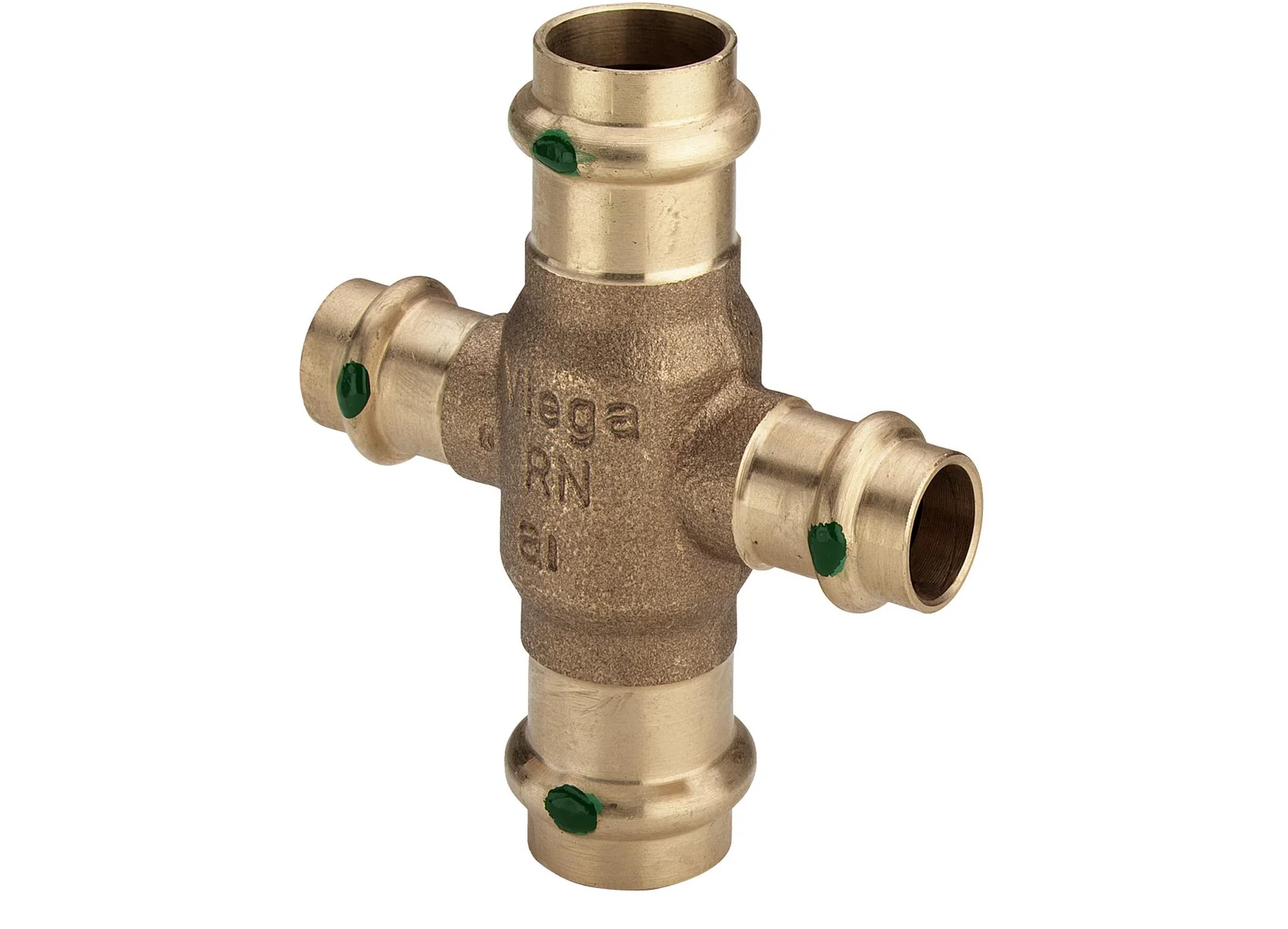 Viega Kruisstuk Viega Profipress Koper brons 16mm (drink)water 424435