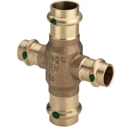 Viega Kruisstuk Viega Profipress Koper brons 12mm (drink)water 424497