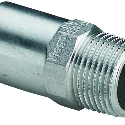 Viega Persovergangsstuk inox 22mm x 1/2" M (drink)water Viega Sanpress Inox 2311.1 436735