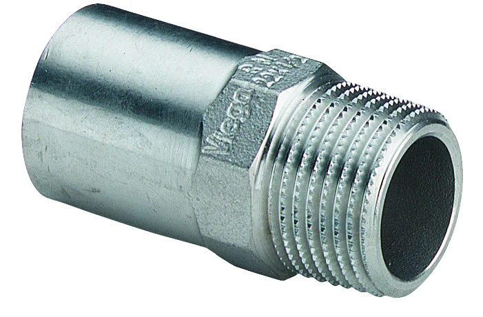 Viega Persovergangsstuk inox 54mm x 2" M (drink)water Viega Sanpress Inox 2311.1 436780
