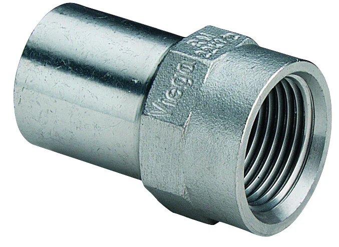 Viega Persovergangsstuk inox 18mm x 1/2" F (drink)water Viega Sanpress Inox 2312.1 436803