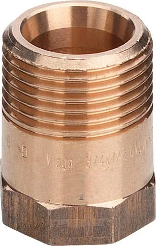 Viega Draadovergangsstuk brons 3/4" M  x  1/2" F Viega 3243 441494