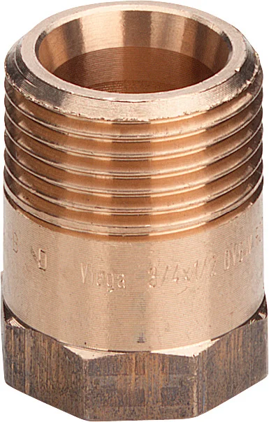 Viega Draadovergangsstuk brons 1" M  x  3/4" F Viega 3243 446673