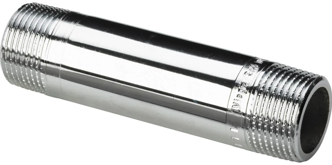 Viega Lange nippel 1/2 x 200 brons / verchroomd viega model 3530 447588