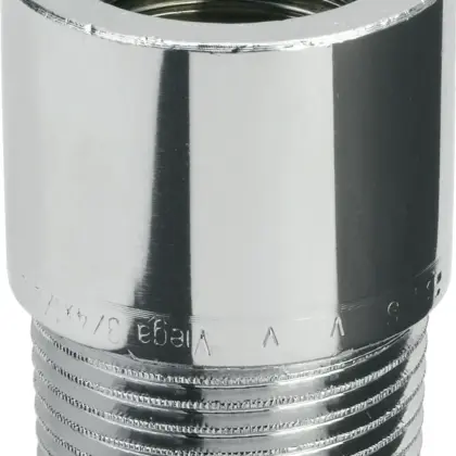 Viega Draadverloopmof brons verchroomd 3/8" x 1/2" FM Viega 3242 448127