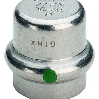Viega Perskap inox 42mm F (drink)water Viega Sanpress Inox 2356 452902