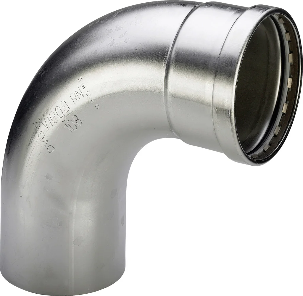 Viega Persinsteekbocht inox 108mm MF 90° (drink)water Viega Sanpress Inox 2316.1XL 482640