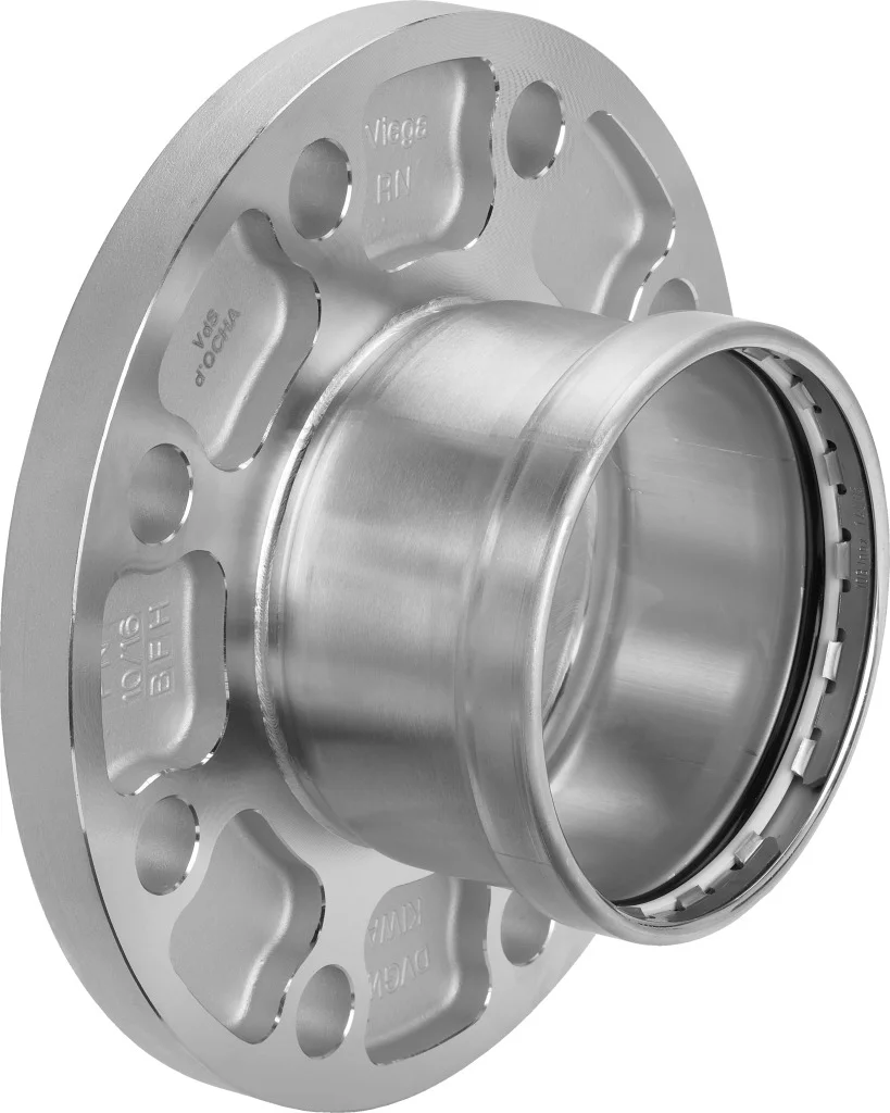 Viega Persflensovergang inox DN100 x 108mm (drink)water PN10/16 Viega Sanpress Inox 2359XL 482992