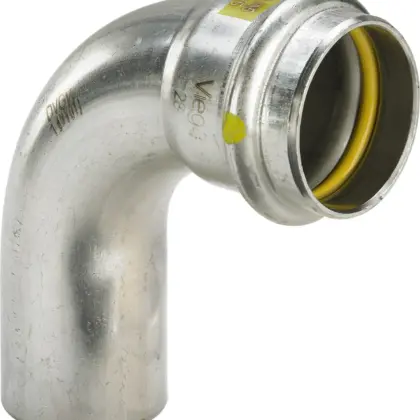 Viega Persinsteekbocht inox 22mm MF 90° (drink)water Viega Sanpress Inox G 0216.1 486075