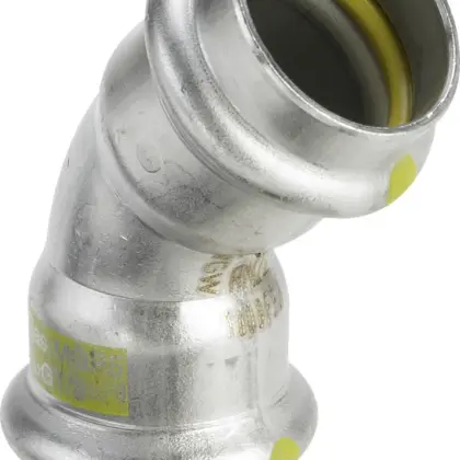 Viega Persbocht inox 35mm FF 45° gas Viega Sanpress Inox G 0226 486167