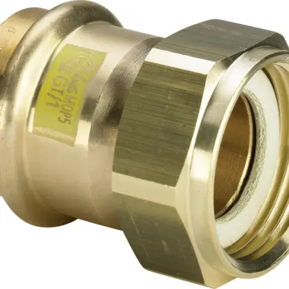 Viega Persaansluitkoppeling brons 28mm x 6/4" FF gas Viega Profipress G Koper 2666 490829