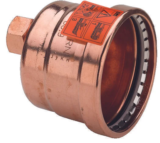 Viega Persovergangsstuk koper 88.9mm x 3/4" F (drink)water Viega Profipress Koper 2456XL 534172
