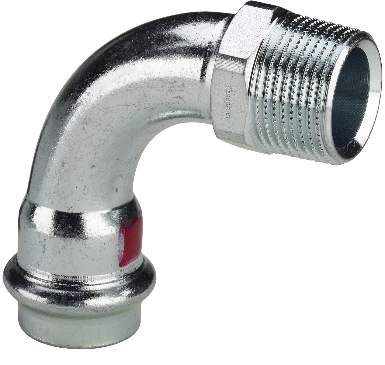 Viega Persovergangsbocht staal 35mm x 5/4" M 90° verwarming Viega Prestabo 1114 558451