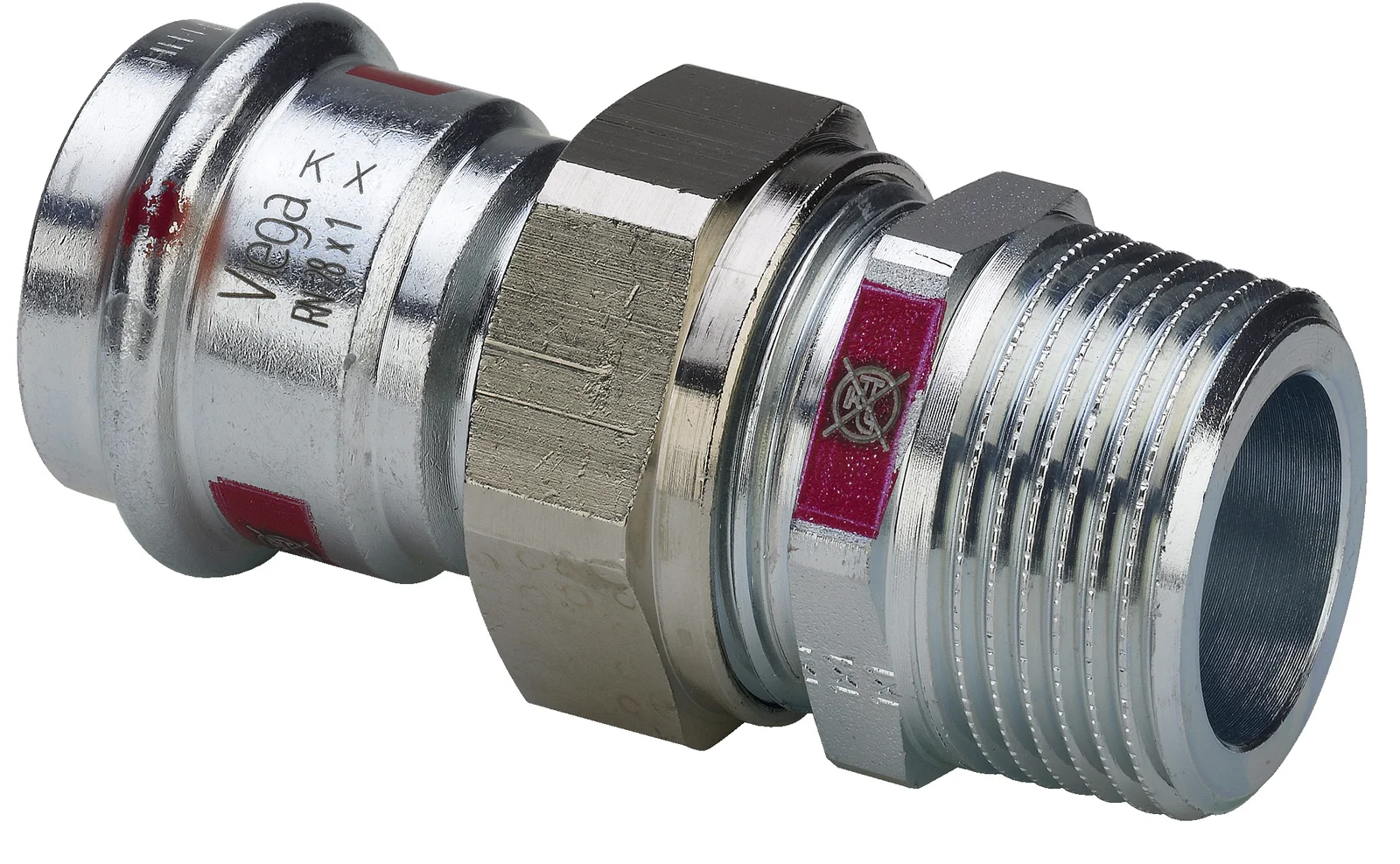 Viega Pers-3-delige koppeling staal 15 x 1/2" M verwarming Viega Prestabo 1165 559243