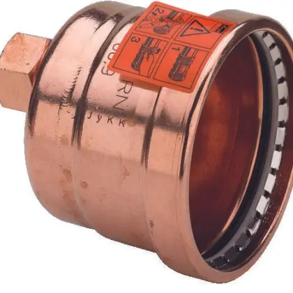 Viega Persovergangsstuk koper 64mm x 3/4" F (drink)water Viega Profipress Koper 2456XL 577780