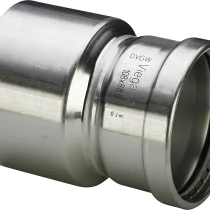 Viega Persverloopmof inox 88.9x64mm FF (drink)water Viega Sanpress Inox 2315.1XL 578121
