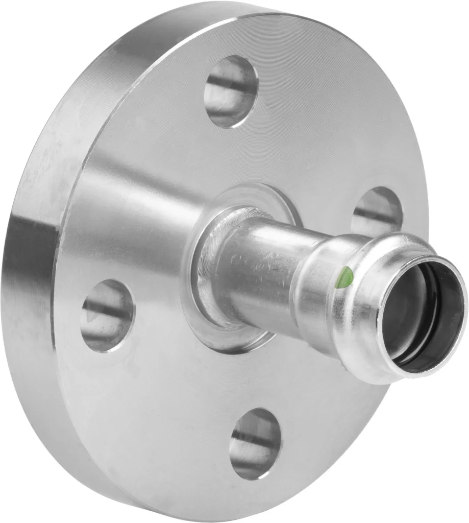 Viega Persflensovergang inox DN20 x 22mm (drink)water PN10/16 Viega Sanpress Inox 2359 593315
