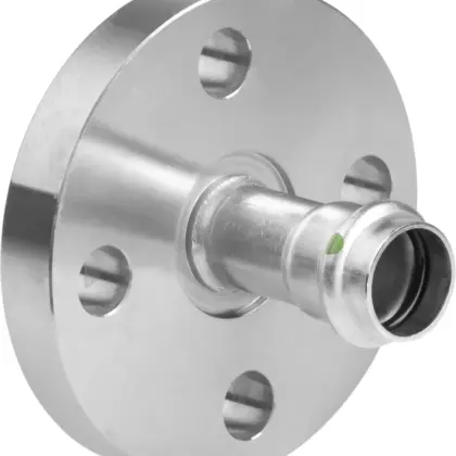 Viega Persflensovergang inox DN25 x 28mm (drink)water PN10/16 Viega Sanpress Inox 2359 593322