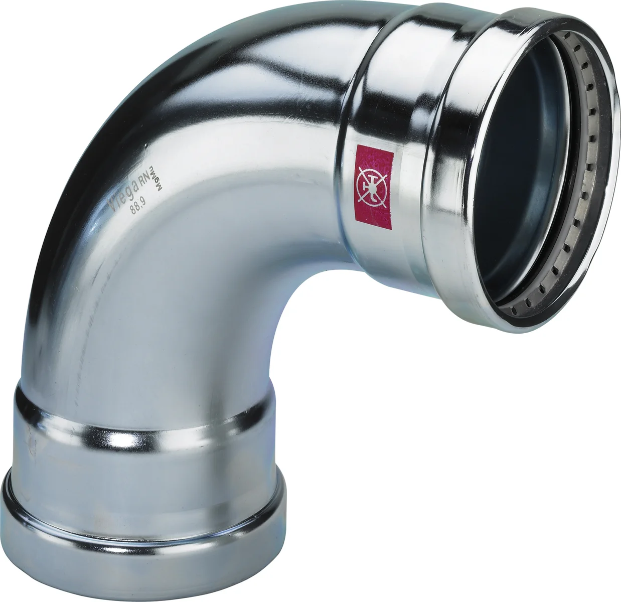 Viega Persbocht staal 88.9mm FF 90° verwarming Viega Prestabo 1116XL 597580