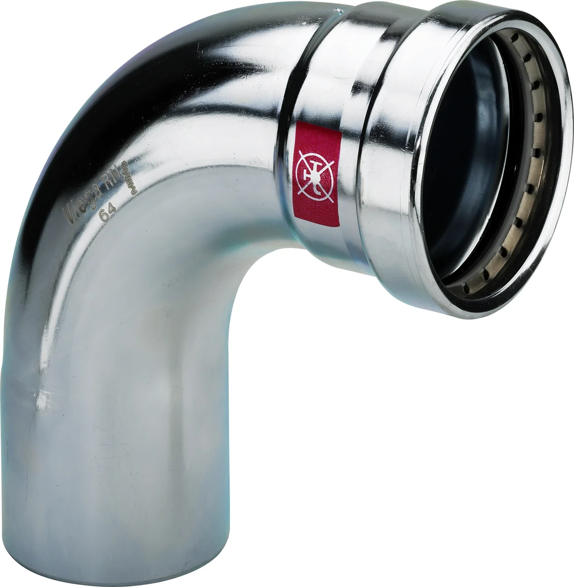 Viega Persinsteekbocht staal 108mm MF 90° verwarming Viega Prestabo 1116.1XL 597672