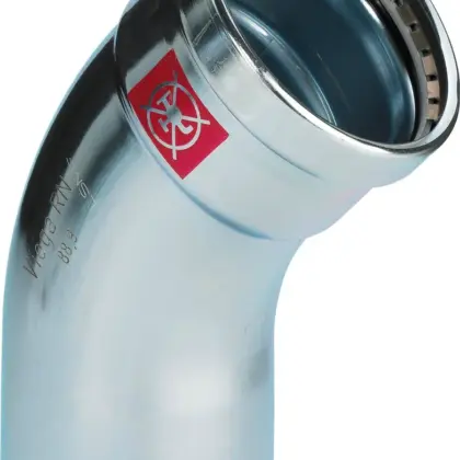 Viega Persinsteekbocht staal 108mm MF 45° verwarming Viega Prestabo XL 1126.1XL 597719