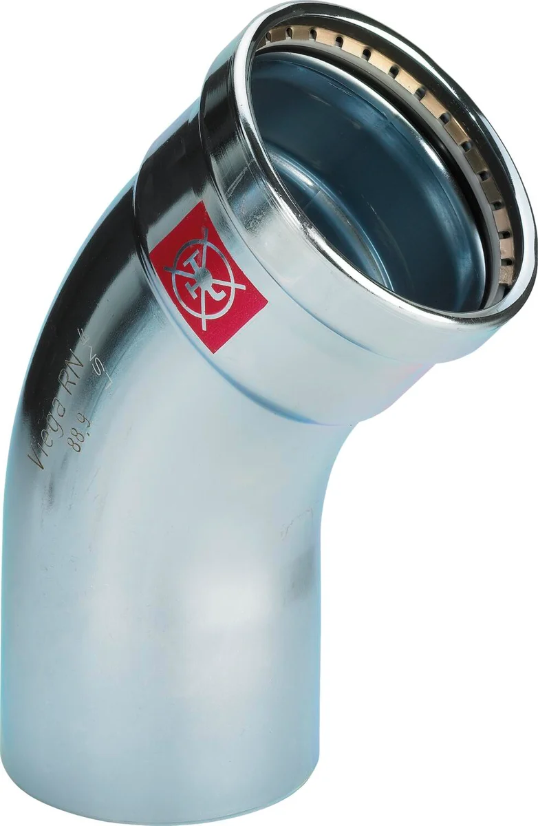 Viega Persinsteekbocht staal 108mm MF 45° verwarming Viega Prestabo XL 1126.1XL 597719