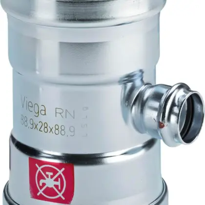 Viega Persverloop-T staal 64x54x64mm FFF verwarming Viega Prestabo XL 1118XL 597870