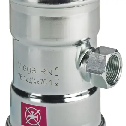 Viega Persovergangs-T-stuk staal 76.1 x 3/4" x 76.1F verwarming Viega Prestabo 1117.2XL 598075