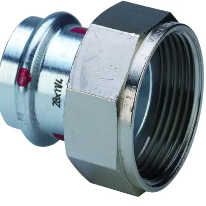 Viega Persaansluitkoppeling staal 35mm x 2" FF verwarming Viega Prestabo 1163 601119