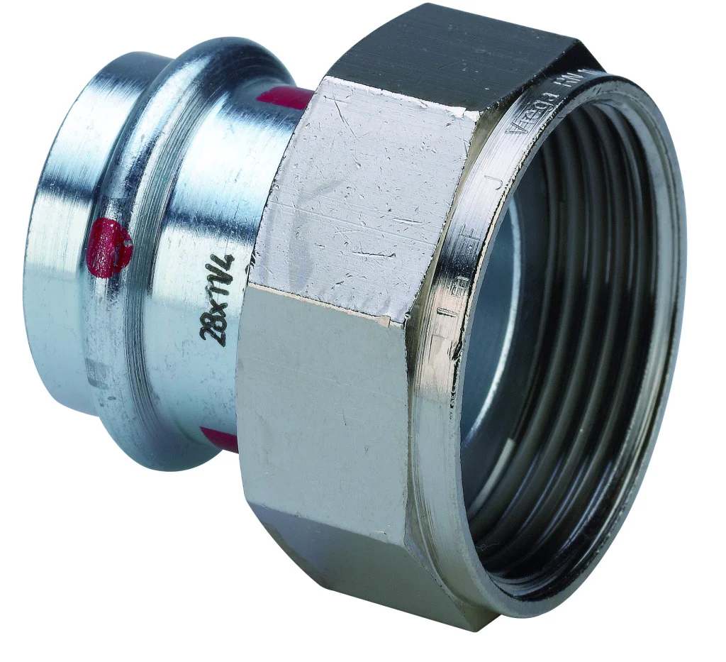 Viega Persaansluitkoppeling staal 35mm x 2" FF verwarming Viega Prestabo 1163 601119