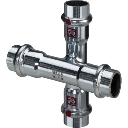 Viega Kruisstuk Viega Prestabo staal 22mm MM verwarming 601164